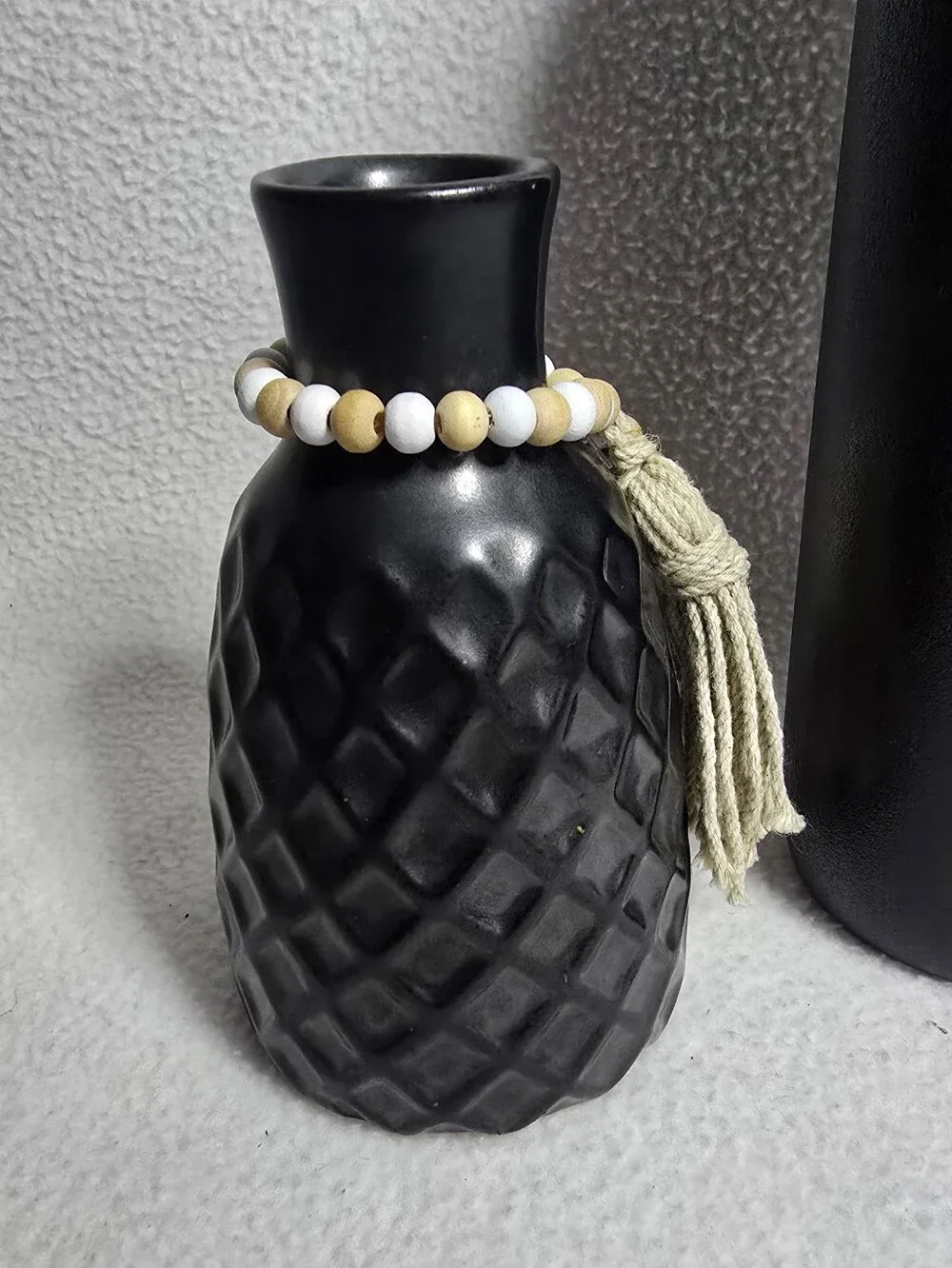 Black Decorative Ceramic Vases Set - Modern Home Accents